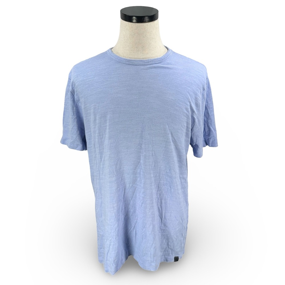 G/FORE‎ Mens XL Light Blue Slub Knit Short Sleeve Crew Neck T-Shirt Made in Peru